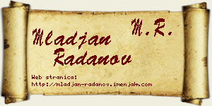 Mlađan Radanov vizit kartica